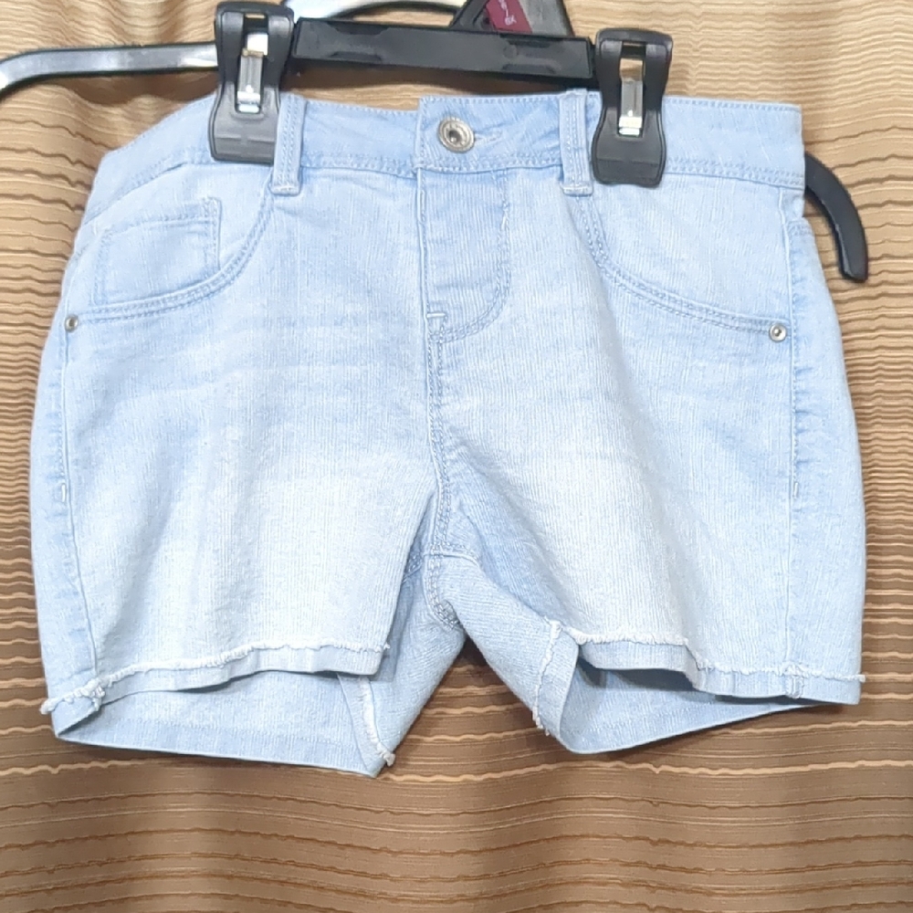 Light Blue Kids Denim Shorts with Front Pockets